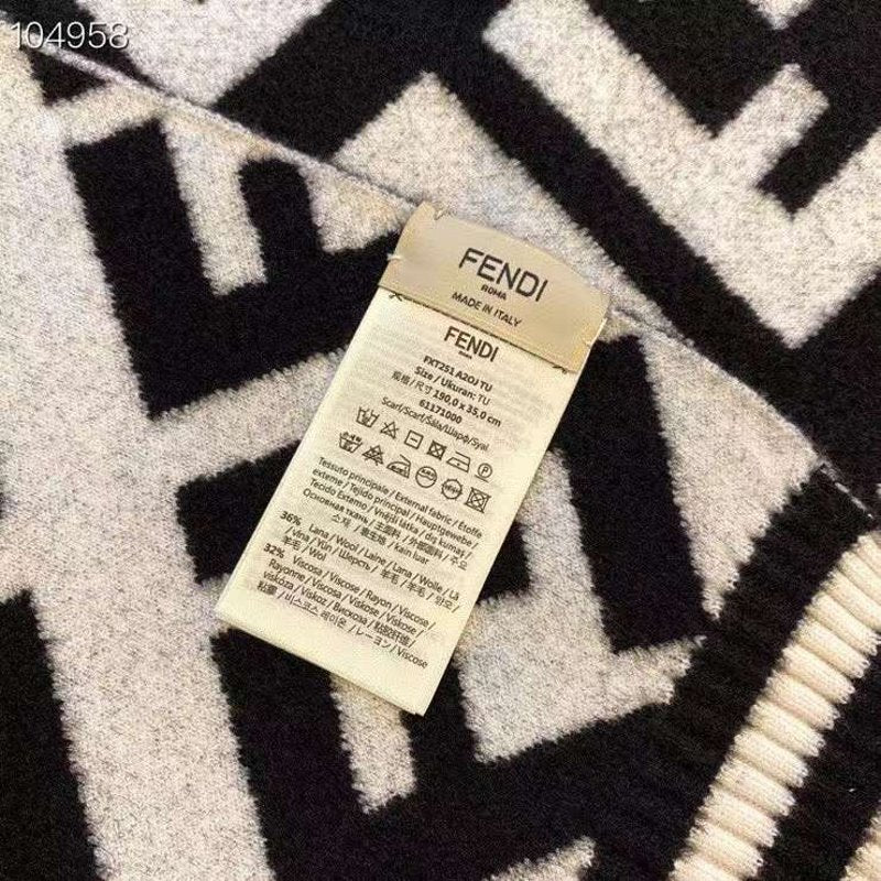 Fendi Silk Cashmere Scarf SS001015