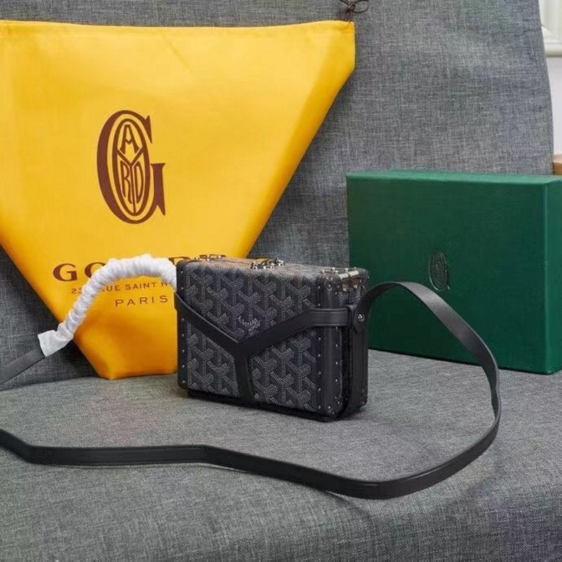 Goyard Black Wooden Box Bag GYD00155