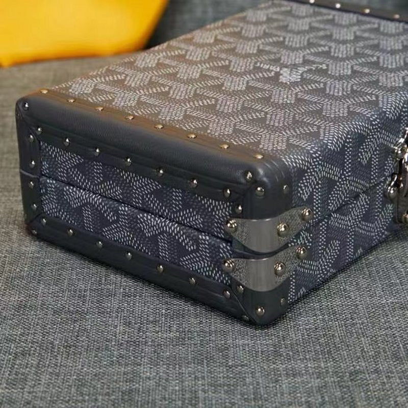 Goyard Black Wooden Box Bag GYD00155