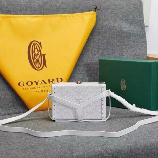 Goyard White Wooden Box Bag GYD00156