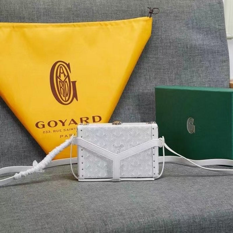 Goyard White Wooden Box Bag GYD00156