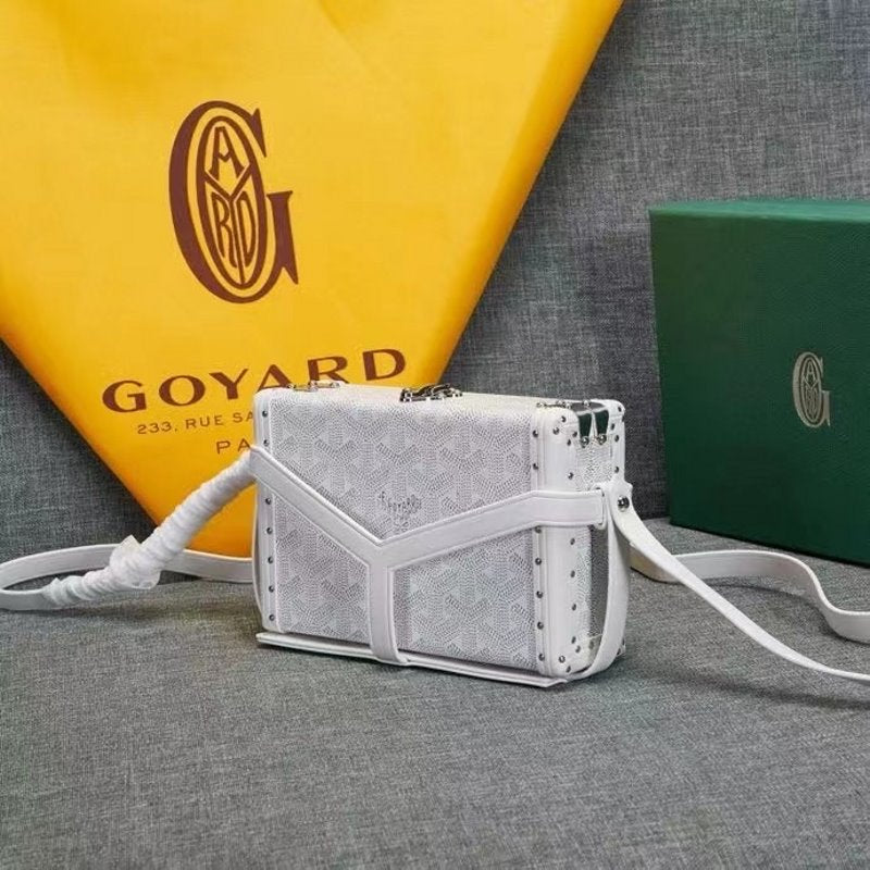 Goyard White Wooden Box Bag GYD00156