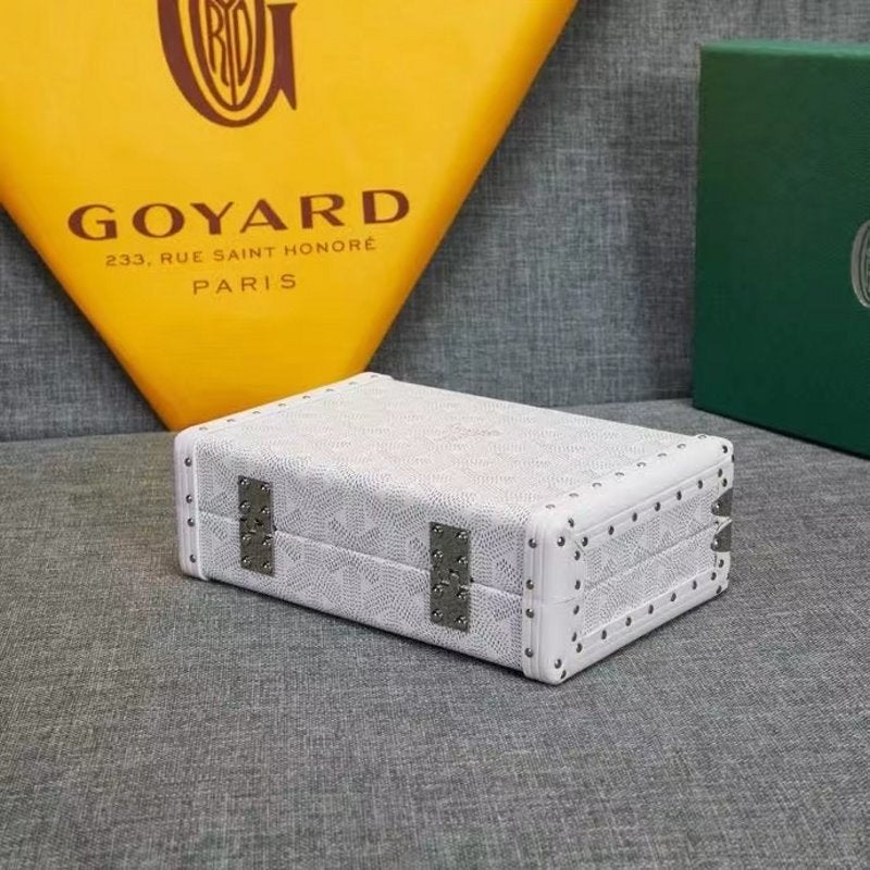 Goyard White Wooden Box Bag GYD00156