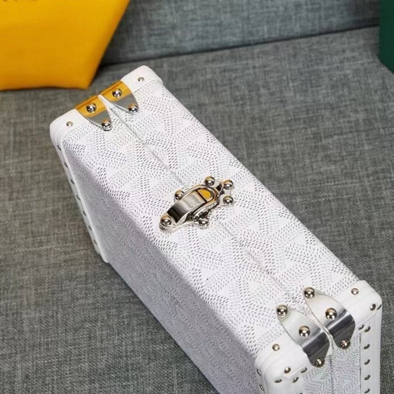 Goyard White Wooden Box Bag GYD00156