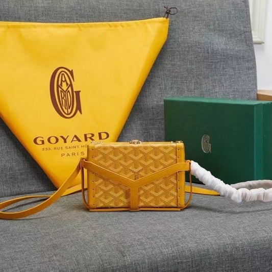 Goyard Yellow Wooden Box Bag GYD00154