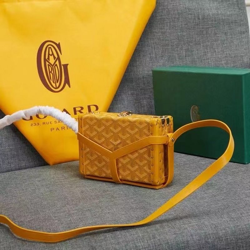 Goyard Yellow Wooden Box Bag GYD00154