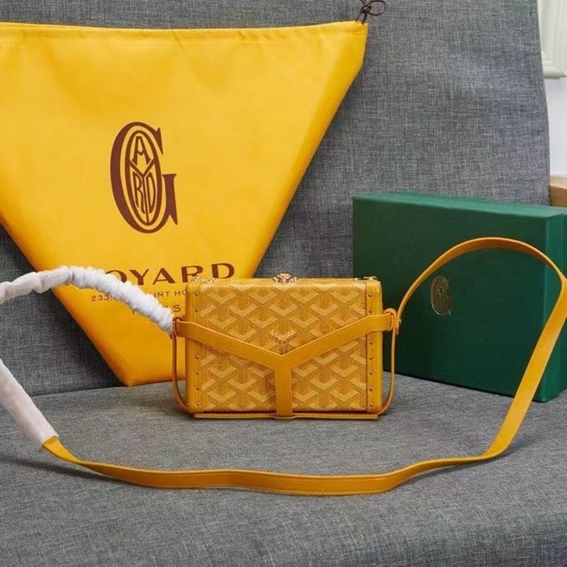 Goyard Yellow Wooden Box Bag GYD00154