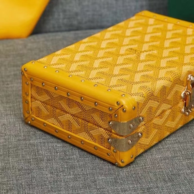 Goyard Yellow Wooden Box Bag GYD00154