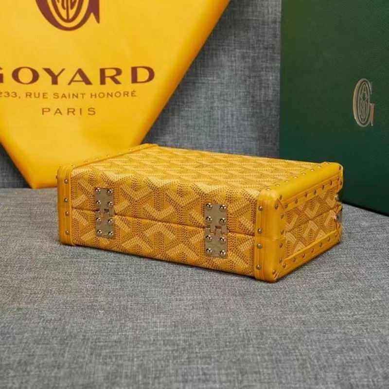 Goyard Yellow Wooden Box Bag GYD00154