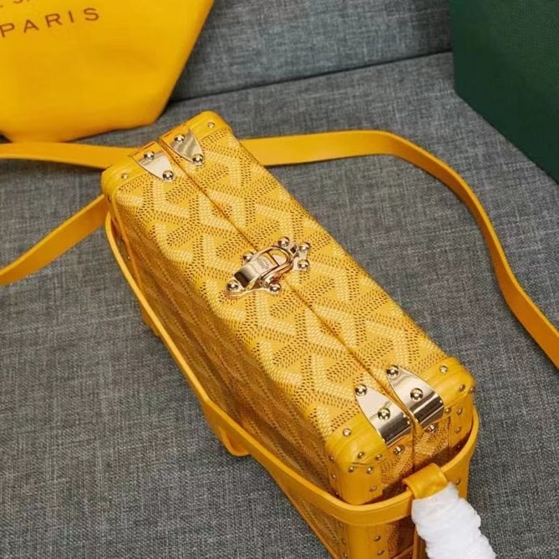 Goyard Yellow Wooden Box Bag GYD00154