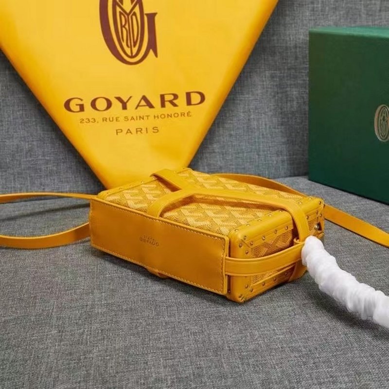 Goyard Yellow Wooden Box Bag GYD00154