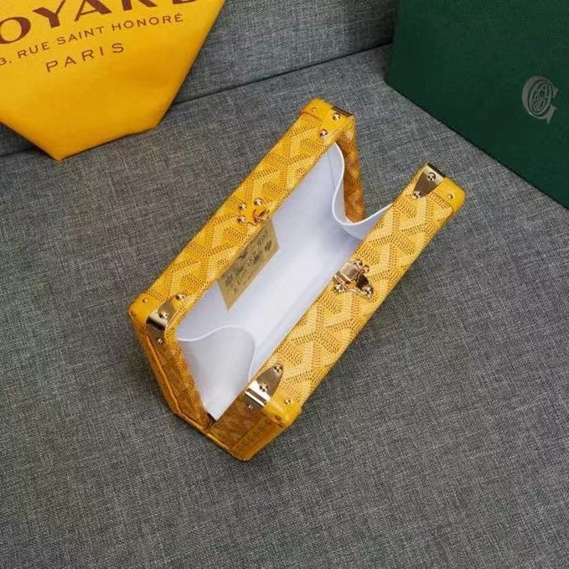 Goyard Yellow Wooden Box Bag GYD00154