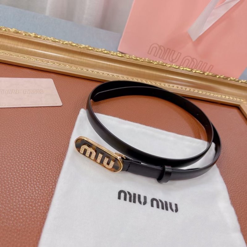 Miu Miu Black Leather  Belt  WLB01180