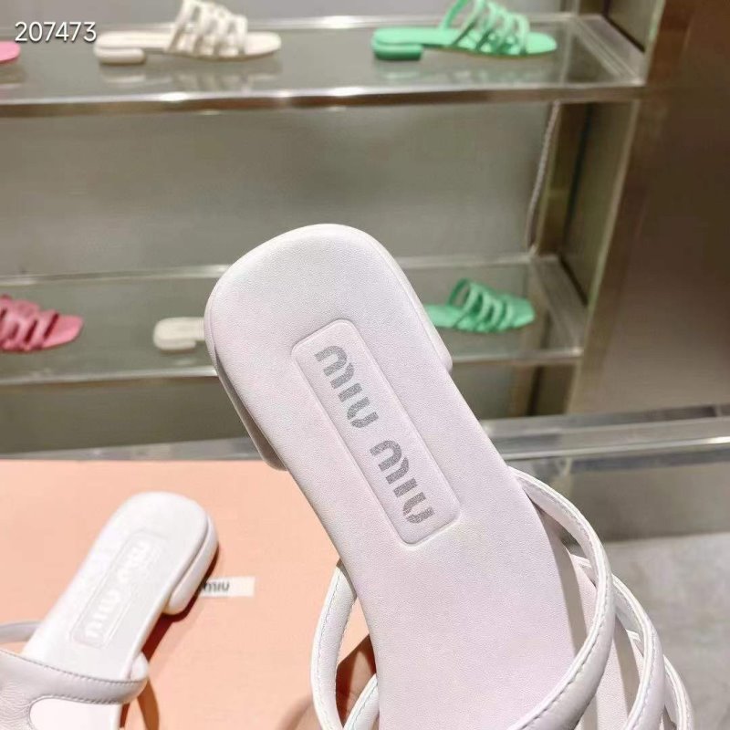 Miu miu Flat Suede Slppers SHS05397