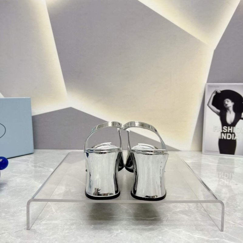 Prada Square head back empty thick single Shoes SH00094