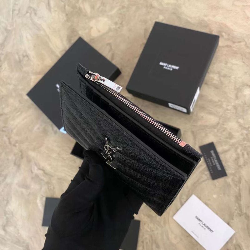 Saint Laurent Caviar Zipper Wallet WB001340