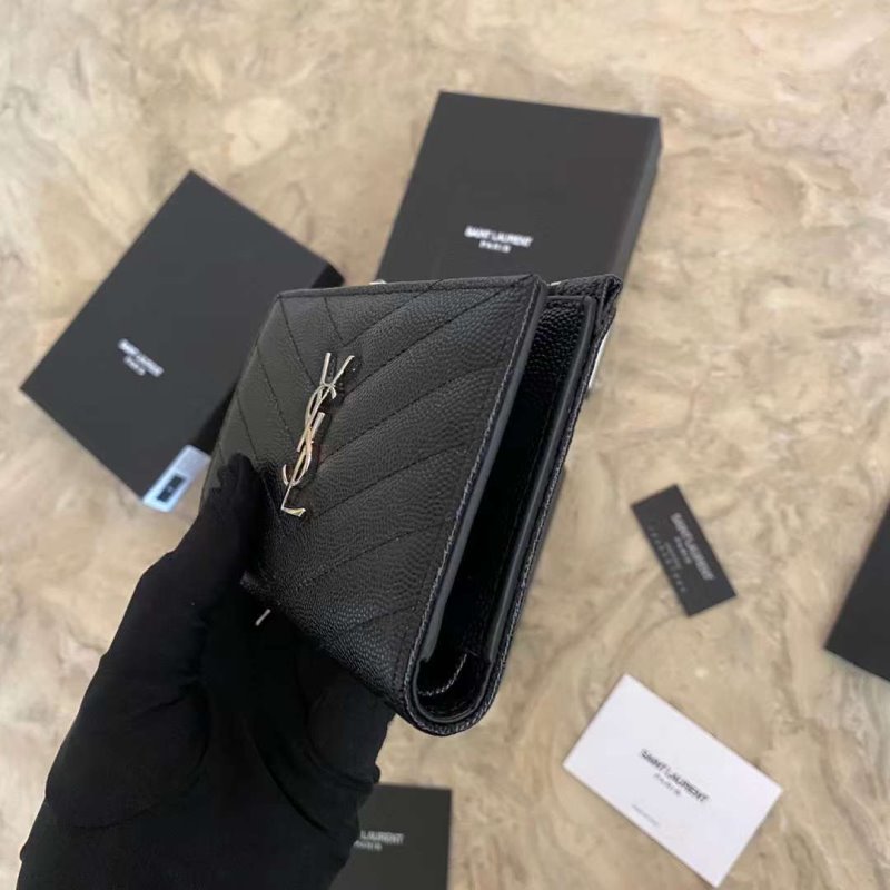 Saint Laurent Caviar Zipper Wallet WB001340