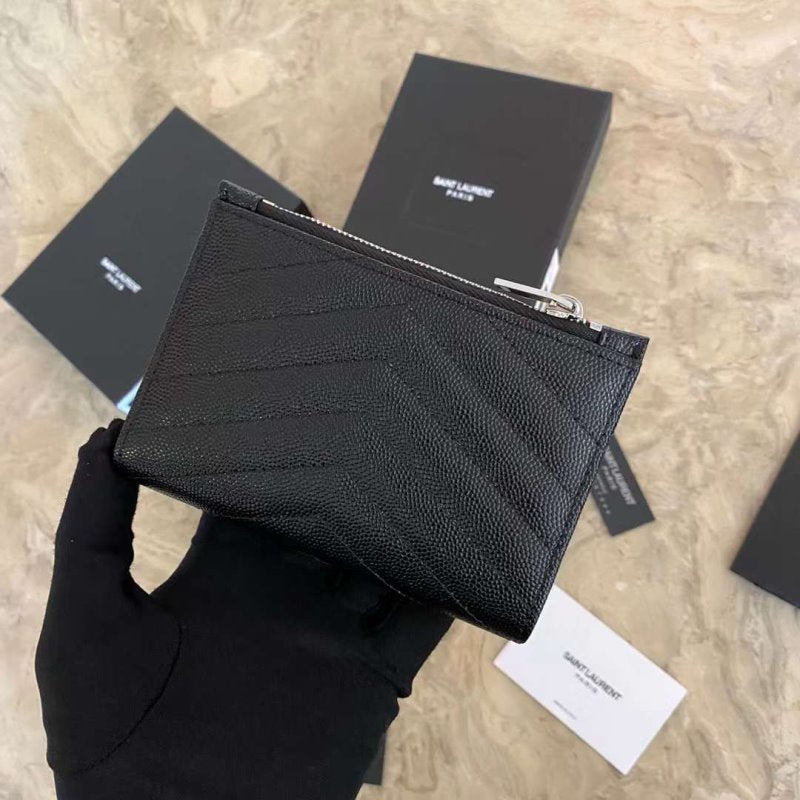 Saint Laurent Caviar Zipper Wallet WB001340