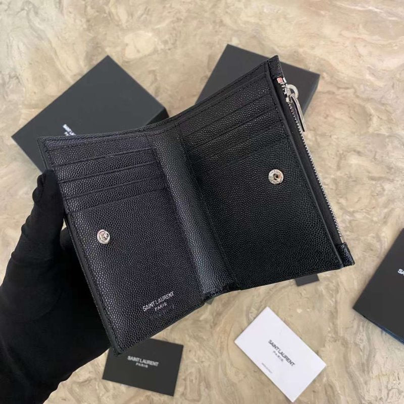 Saint Laurent Caviar Zipper Wallet WB001340