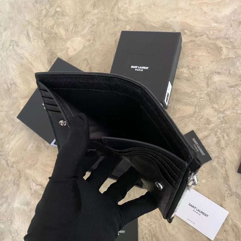 Saint Laurent Caviar Zipper Wallet WB001340