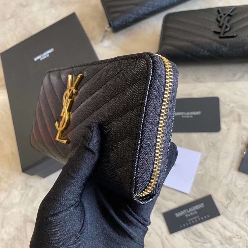 Saint Laurent Caviar Zipper Wallet WB001341