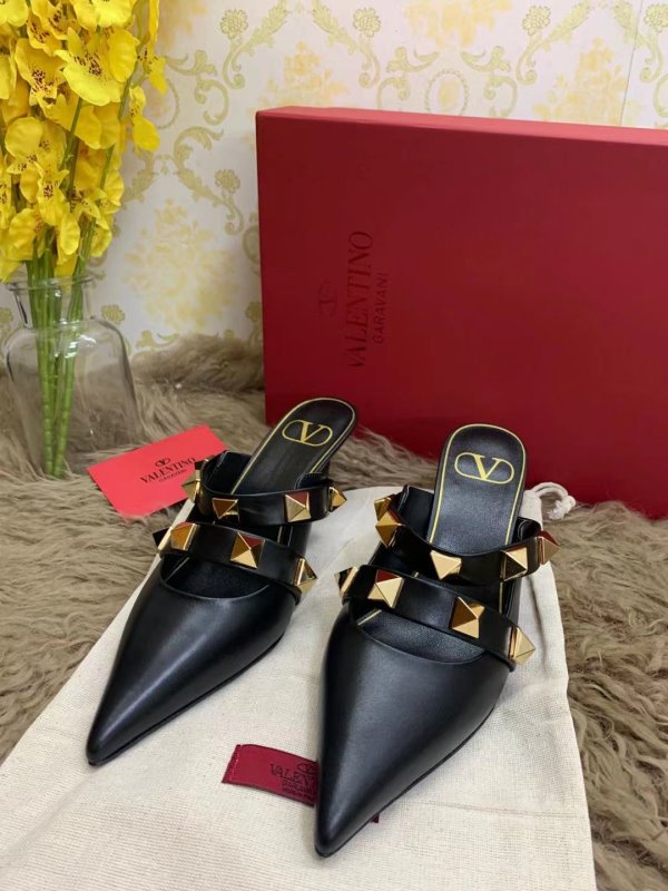 Valentino Black Heeled Sandals SHS02535