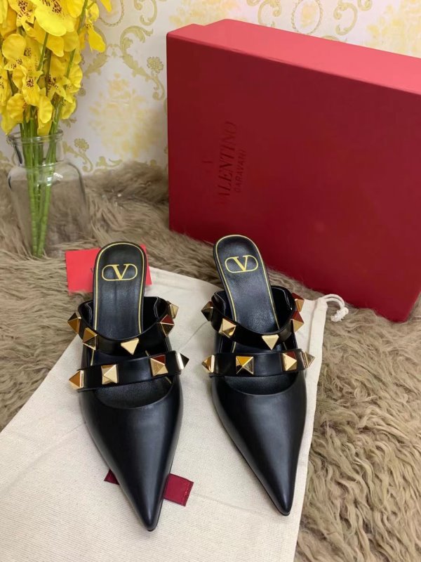 Valentino Black Heeled Sandals SHS02535