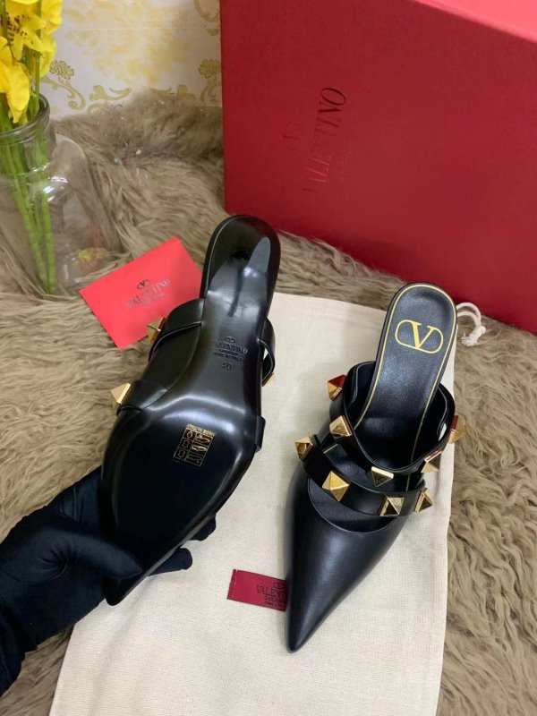 Valentino Black Heeled Sandals SHS02535