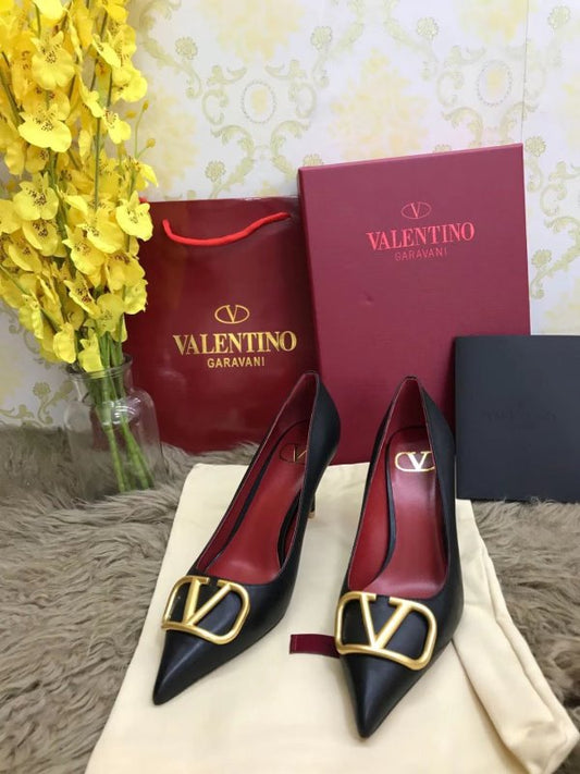Valentino Black Heeled Sandals SHS02552