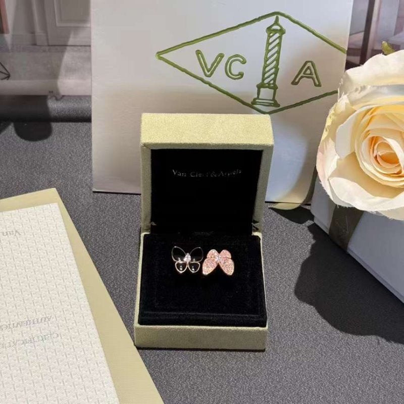 Van Cleef and Arpels Double Butterlfy Diamond Ring JWL00154