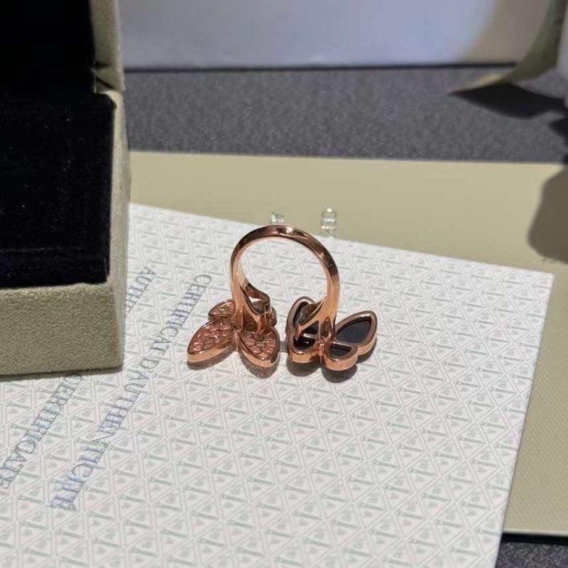 Van Cleef and Arpels Double Butterlfy Diamond Ring JWL00154