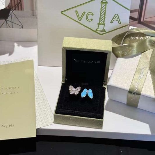 Van Cleef and Arpels Double Butterlfy Diamond Ring JWL00157