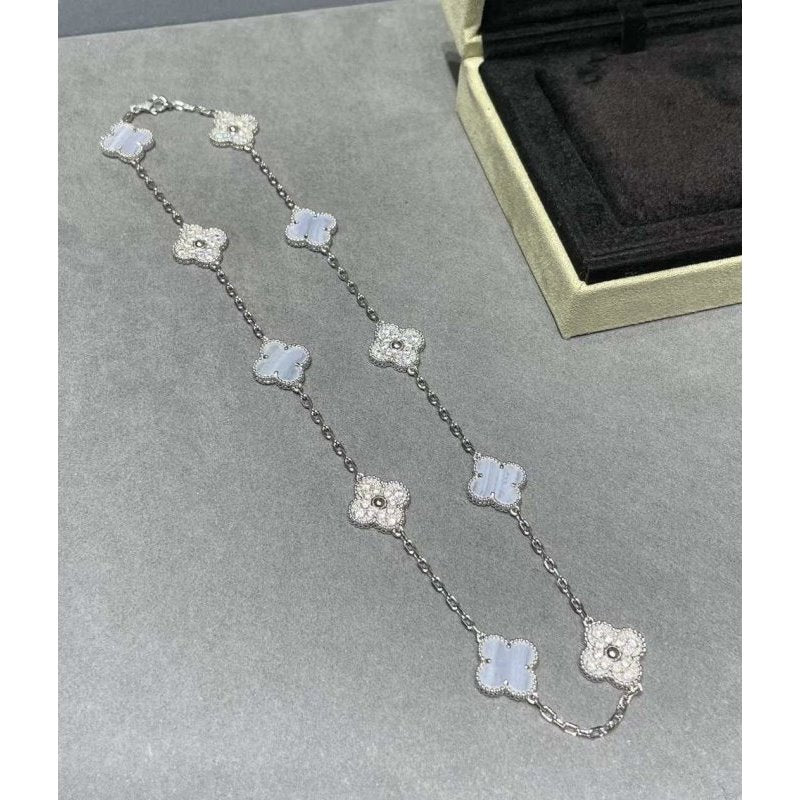 Van Cleef and Arpels Ten Flower Clover Necklace JWL00247